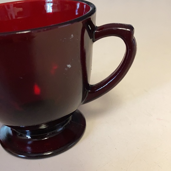 Vintage Ruby Red Cream and Sugar - Picture 7 of 10